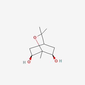 B1226541 2-Oxabicyclo(2.2.2)octane-6,7-diol, 1,3,3-trimethyl-, (6R,7S)-rel- CAS No. 1310101-21-3
