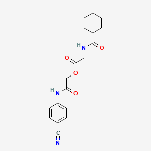 2-[[Cyclohexyl(oxo)methyl]amino]acetic acid [2-(4-cyanoanilino)-2-oxoethyl] ester