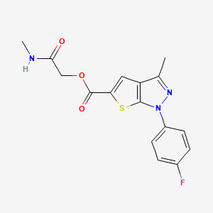 1-(4-Fluorophenyl)-3-methyl-5-thieno[2,3-c]pyrazolecarboxylic acid [2-(methylamino)-2-oxoethyl] ester