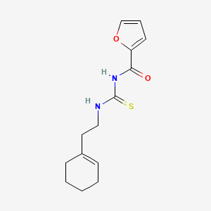 molecular formula C14H18N2O2S B1226559 N-[[2-(1-环己烯基)乙氨基]-硫代亚甲基]-2-呋喃甲酰胺 