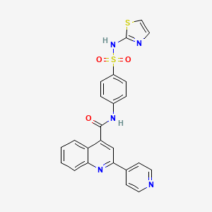 2-pyridin-4-yl-N-[4-(2-thiazolylsulfamoyl)phenyl]-4-quinolinecarboxamide