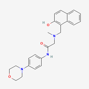molecular formula C24H27N3O3 B1226562 2-[(2-羟基-1-萘甲基-甲基氨基]-N-[4-(4-吗啉基)苯基]乙酰胺 