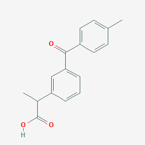 molecular formula C17H16O3 B122657 2-[3-(4-Methylbenzoyl)phenyl]propanoic acid CAS No. 107257-20-5