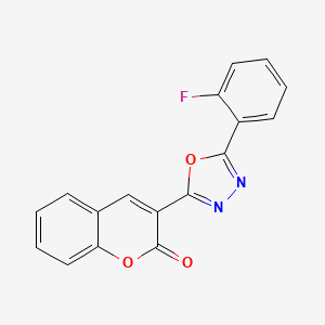 molecular formula C17H9FN2O3 B12265706 3-[5-(2-fluorophenyl)-1,3,4-oxadiazol-2-yl]-2H-chromen-2-one 