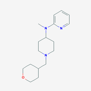 molecular formula C17H27N3O B12265843 N-methyl-N-{1-[(oxan-4-yl)methyl]piperidin-4-yl}pyridin-2-amine 