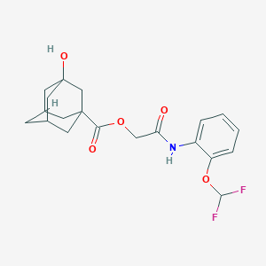 3-Hydroxy-1-adamantanecarboxylic acid [2-[2-(difluoromethoxy)anilino]-2-oxoethyl] ester