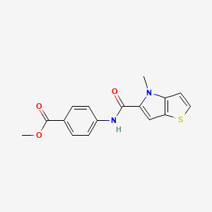 4-[[(4-Methyl-5-thieno[3,2-b]pyrrolyl)-oxomethyl]amino]benzoic acid methyl ester