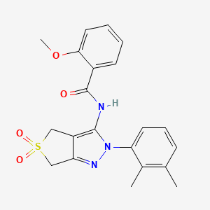 N-[2-(2,3-dimethylphenyl)-5,5-dioxo-4,6-dihydrothieno[3,4-c]pyrazol-3-yl]-2-methoxybenzamide