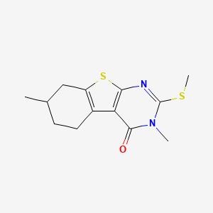 3,7-Dimethyl-2-(methylthio)-5,6,7,8-tetrahydro-[1]benzothiolo[2,3-d]pyrimidin-4-one