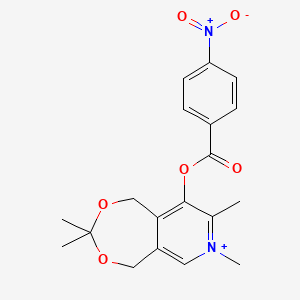 4-Nitrobenzoic acid (3,3,7,8-tetramethyl-1,5-dihydro-[1,3]dioxepino[5,6-c]pyridin-7-ium-9-yl) ester