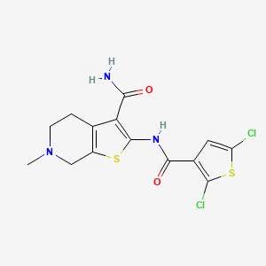 2-[[(2,5-dichloro-3-thiophenyl)-oxomethyl]amino]-6-methyl-5,7-dihydro-4H-thieno[2,3-c]pyridine-3-carboxamide