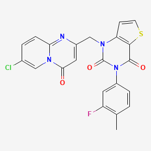 1-[(7-Chloro-4-oxo-2-pyrido[1,2-a]pyrimidinyl)methyl]-3-(3-fluoro-4-methylphenyl)thieno[3,2-d]pyrimidine-2,4-dione