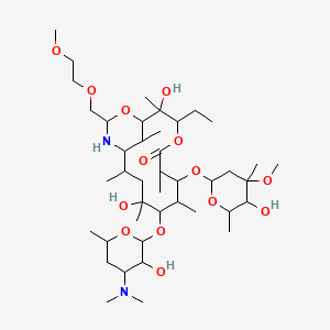 3-ethyl-2,10-dihydroxy-15-[(2-methoxyethoxy)methyl]-2,6,8,10,12,17-hexamethyl-5-oxo-9-{[3,4,6-trideoxy-3-(dimethylamino)hexopyranosyl]oxy}-4,16-dioxa-14-azabicyclo[11.3.1]heptadec-7-yl 2,6-dideoxy-3-C