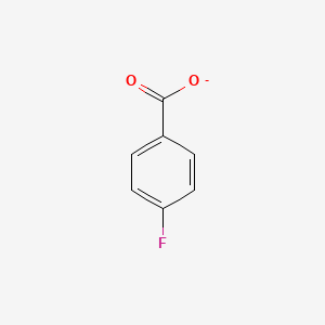 molecular formula C7H4FO2- B1226621 4-氟苯甲酸酯 CAS No. 2365-27-7