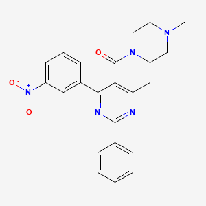 6-Methyl-5-(4-methylpiperazin-1-ylcarbonyl)-4-(3-nitrophenyl)-2-phenylpyrimidine