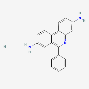 molecular formula C19H16N3+ B1226629 3,8-Diamino-6-phenyl-phenanthridine CAS No. 62895-33-4