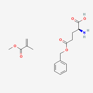 molecular formula C17H23NO6 B1226632 (2S)-2-amino-5-oxo-5-phenylmethoxypentanoic acid;methyl 2-methylprop-2-enoate CAS No. 32799-40-9