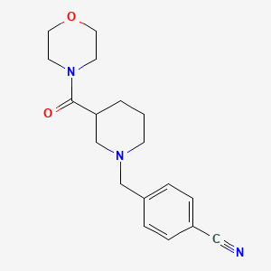 molecular formula C18H23N3O2 B12266345 4-{[3-(Morpholine-4-carbonyl)piperidin-1-yl]methyl}benzonitrile 