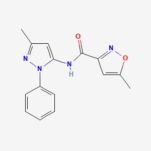 molecular formula C15H14N4O2 B1226643 5-methyl-N-(5-methyl-2-phenyl-3-pyrazolyl)-3-isoxazolecarboxamide 