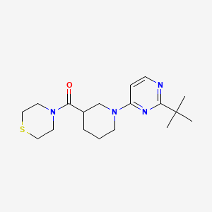 molecular formula C18H28N4OS B12266629 4-[1-(2-Tert-butylpyrimidin-4-yl)piperidine-3-carbonyl]thiomorpholine 