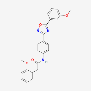 2-(2-methoxyphenyl)-N-[4-[5-(3-methoxyphenyl)-1,2,4-oxadiazol-3-yl]phenyl]acetamide