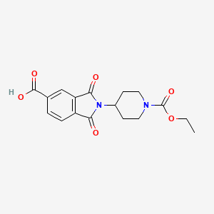 2-(1-Ethoxycarbonyl-4-piperidinyl)-1,3-dioxo-5-isoindolecarboxylic acid