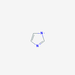 molecular formula C3H3N2- B1226674 Imidazolide 