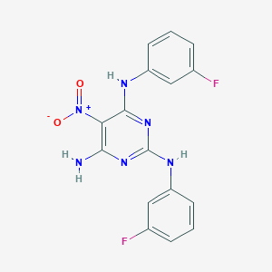 N2,N4-Bis(3-fluorophenyl)-5-nitropyrimidine-2,4,6-triamine