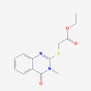 molecular formula C13H14N2O3S B12266824 Ethyl [(3-methyl-4-oxo-3,4-dihydroquinazolin-2-yl)sulfanyl]acetate 