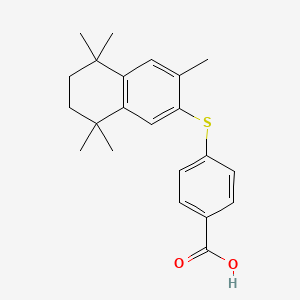 molecular formula C22H26O2S B1226689 4-((5,6,7,8-Tetrahydro-3,5,5,8,8-pentamethyl-2-naphthyl)thio)benzoic acid CAS No. 173156-91-7