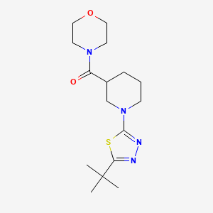 molecular formula C16H26N4O2S B12267181 4-[1-(5-Tert-butyl-1,3,4-thiadiazol-2-yl)piperidine-3-carbonyl]morpholine 