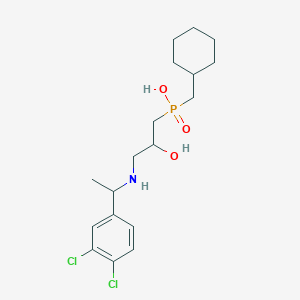 Cyclohexylmethyl-[3-[1-(3,4-dichlorophenyl)ethylamino]-2-hydroxypropyl]phosphinic acid