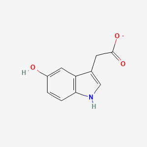 molecular formula C10H8NO3- B1226729 (5-Hydroxyindol-3-yl)acetate 