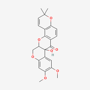 (1R,14R)-14-hydroxy-17,18-dimethoxy-7,7-dimethyl-2,8,21-trioxapentacyclo[12.8.0.0^{3,12.0^{4,9.0^{15,20]docosa-3(12),4(9),5,10,15,17,19-heptaen-13-one