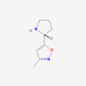molecular formula C8H12N2O B122674 (R)-3-Methyl-5-(pyrrolidin-2-yl)isoxazole CAS No. 147402-72-0