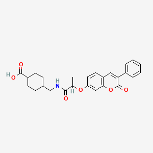trans-4-[({2-[(2-oxo-3-phenyl-2H-chromen-7-yl)oxy]propanoyl}amino)methyl]cyclohexanecarboxylic acid