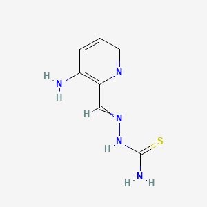 molecular formula C7H9N5S B1226742 2-((3-Aminopyridin-2-yl)methylene)hydrazinecarbothioamide 