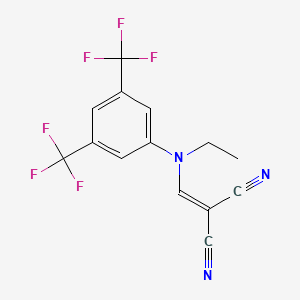 (3,5-di(alpha,alpha,alpha-Trifluoromethyl)-N-ethylanilino)methylenemalononitrile