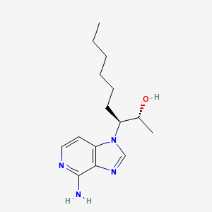 molecular formula C15H24N4O B1226752 9-(2-Hydroxy-3-nonyl)-3-deazaadenine CAS No. 87871-09-8
