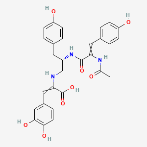 2-[[(2S)-2-[[2-acetamido-3-(4-hydroxyphenyl)prop-2-enoyl]amino]-3-(4-hydroxyphenyl)propyl]amino]-3-(3,4-dihydroxyphenyl)prop-2-enoic acid