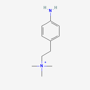 molecular formula C11H19N2+ B1226766 p-Aminophenethyltrimethylammonium CAS No. 24620-02-8