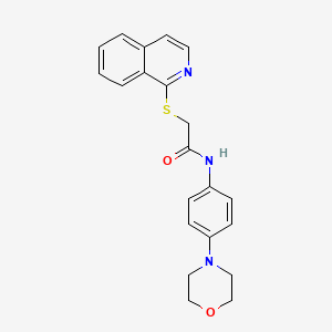 molecular formula C21H21N3O2S B12267703 2-(Isoquinolin-1-ylsulfanyl)-N-[4-(morpholin-4-YL)phenyl]acetamide 