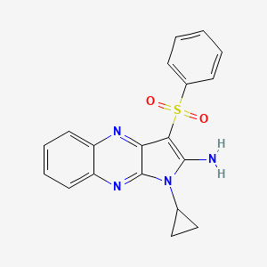 3-(Benzenesulfonyl)-1-cyclopropyl-2-pyrrolo[3,2-b]quinoxalinamine