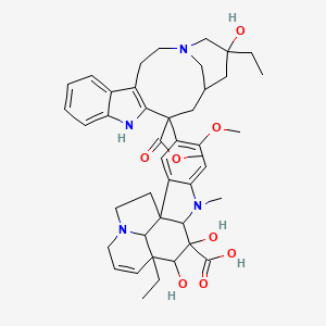 15-[5-Ethyl-5-hydroxy-9-(methoxycarbonyl)-1,4,5,6,7,8,9,10-octahydro-2H-3,7-methanoazacycloundecino[5,4-b]indol-9-yl]-3,4-dihydroxy-16-methoxy-1-methyl-6,7-didehydroaspidospermidine-3-carboxylic acid