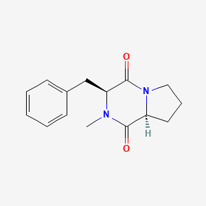 molecular formula C15H18N2O2 B1226806 Cyclo(prolyl-N-methylphenylalanyl) CAS No. 37553-66-5