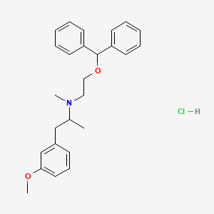 Benzeneethanamine, N-(2-(diphenylmethoxy)ethyl)-3-methoxy-N,alpha-dimethyl-, hydrochloride