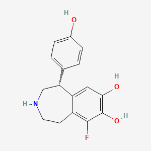 6-Fluoro-2,3,4,5-tetrahydro-1-(4-hydroxyphenyl)-1H-3-benzazepine-7,8-diol hydrobromide