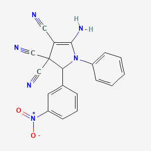 5-amino-2-(3-nitrophenyl)-1-phenyl-2H-pyrrole-3,3,4-tricarbonitrile
