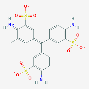 2-Amino-5-[(4-amino-3-sulfonatophenyl)(4-iminio-3-sulfonatocyclohexa-2,5-dien-1-ylidene)methyl]-3-methylbenzene-1-sulfonate