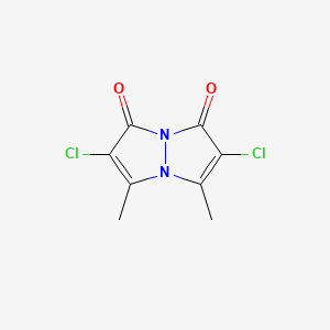 B1226836 2,6-Dichloro-1,7-dimethylpyrazolo[1,2-a]pyrazole-3,5-dione CAS No. 68654-19-3